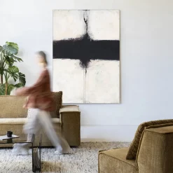 Sale Urban Cotton Wandkleed Abstract 3 in maat en frame naar keuze