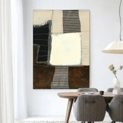 Online Urban Cotton Wandkleed Abstract 8 in maat en frame naar keuze