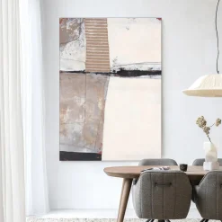 Online Urban Cotton Wandkleed Abstract 5 in maat en frame naar keuze