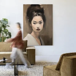 Urban Cotton Wandkleed Adakachi in maat en frame naar keuze