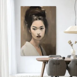 Urban Cotton Wandkleed Adakachi in maat en frame naar keuze