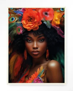 New Urban Cotton Wandkleed Adesewa in maat en frame naar keuze