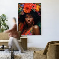 New Urban Cotton Wandkleed Adesewa in maat en frame naar keuze