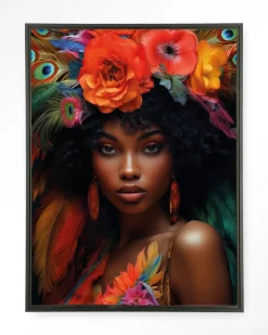 New Urban Cotton Wandkleed Adesewa in maat en frame naar keuze