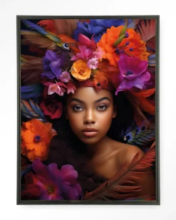 Sale Urban Cotton Wandkleed Adunbi in maat en frame naar keuze