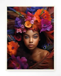 Sale Urban Cotton Wandkleed Adunbi in maat en frame naar keuze