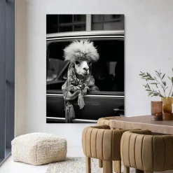 New Urban Cotton Wandkleed Alpaca In Taxi in maat en frame naar keuze