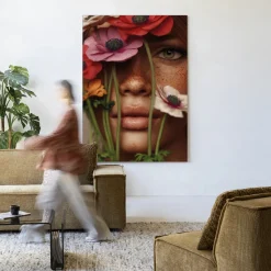 Sale Urban Cotton Wandkleed Anemone in maat en frame naar keuze