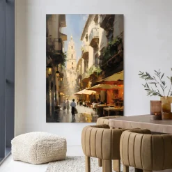 Online Urban Cotton Wandkleed Barcelona in maat en frame naar keuze