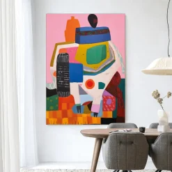 Outlet Urban Cotton Wandkleed Battle Of Colour in maat en frame naar keuze