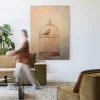 Clearance Urban Cotton Wandkleed Bird Cage in maat en frame naar keuze