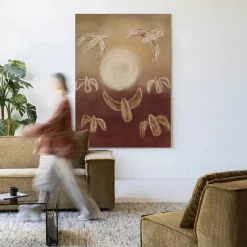 Clearance Urban Cotton Wandkleed Birds By Night in maat en frame naar keuze