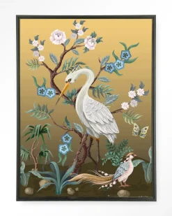 Outlet Urban Cotton Wandkleed Birds in maat en frame naar keuze