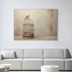 Outlet Urban Cotton Wandkleed Birdy in maat en frame naar keuze