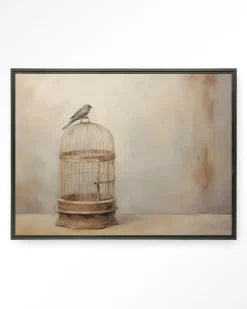 Outlet Urban Cotton Wandkleed Birdy in maat en frame naar keuze