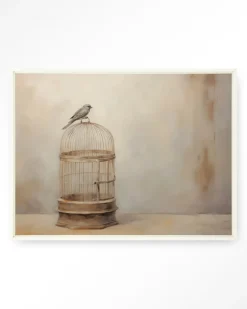 Outlet Urban Cotton Wandkleed Birdy in maat en frame naar keuze