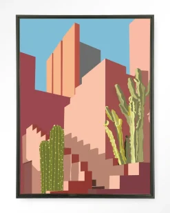 Outlet Urban Cotton Wandkleed Botanical Stairs in maat en frame naar keuze