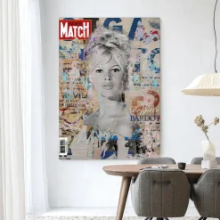 Hot Urban Cotton Wandkleed Brigitte in maat en frame naar keuze