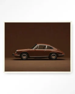 New Urban Cotton Wandkleed Brown Porsche in maat en frame naar keuze