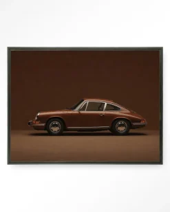 New Urban Cotton Wandkleed Brown Porsche in maat en frame naar keuze