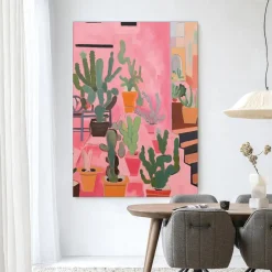 Outlet Urban Cotton Wandkleed Cactus Party in maat en frame naar keuze