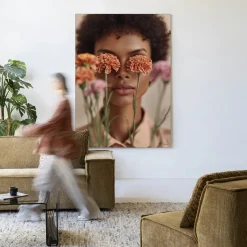 Sale Urban Cotton Wandkleed Carnation in maat en frame naar keuze