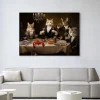 Clearance Urban Cotton Wandkleed Cat Supper in maat en frame naar keuze