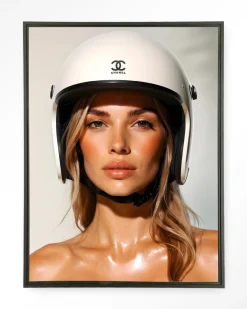 Clearance Urban Cotton Wandkleed Chanel Helmet in maat en frame naar keuze