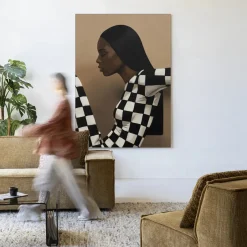 Sale Urban Cotton Wandkleed Chezzy in maat en frame naar keuze