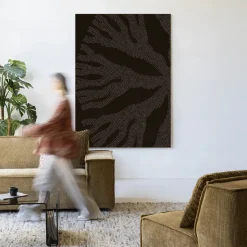 Sale Urban Cotton Wandkleed Circle Dark in maat en frame naar keuze