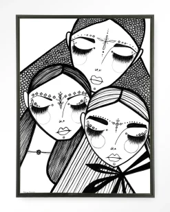 Urban Cotton Wandkleed Close in maat en frame naar keuze