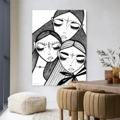 Urban Cotton Wandkleed Close in maat en frame naar keuze