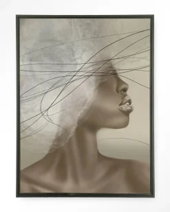 Clearance Urban Cotton Wandkleed Cloudy Thoughts in maat en frame naar keuze