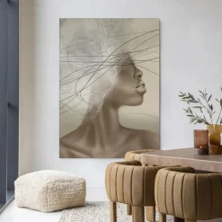 Clearance Urban Cotton Wandkleed Cloudy Thoughts in maat en frame naar keuze