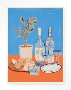 Urban Cotton Wandkleed Cocktail Table in maat en frame naar keuze