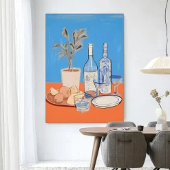 Urban Cotton Wandkleed Cocktail Table in maat en frame naar keuze