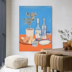 Urban Cotton Wandkleed Cocktail Table in maat en frame naar keuze