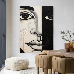 Discount Urban Cotton Wandkleed Contrast in maat en frame naar keuze