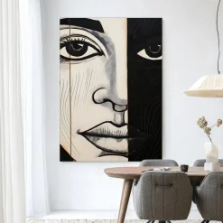 Discount Urban Cotton Wandkleed Contrast in maat en frame naar keuze