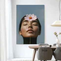 Online Urban Cotton Wandkleed Cosmos in maat en frame naar keuze