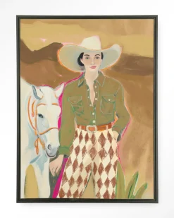 Best Urban Cotton Wandkleed Cowgirl 3 in maat en frame naar keuze