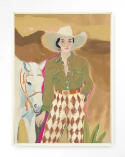 Best Urban Cotton Wandkleed Cowgirl 3 in maat en frame naar keuze