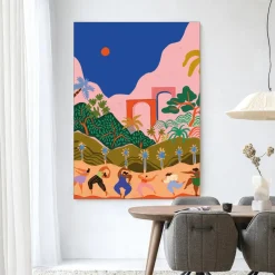 Outlet Urban Cotton Wandkleed Dancing In Paradise in maat en frame naar keuze