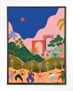 Outlet Urban Cotton Wandkleed Dancing In Paradise in maat en frame naar keuze