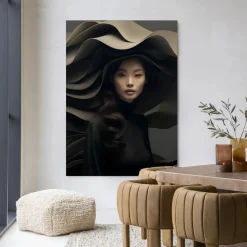 Online Urban Cotton Wandkleed Dark Flow in maat en frame naar keuze