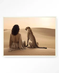 Sale Urban Cotton Wandkleed Desert Gazing in maat en frame naar keuze