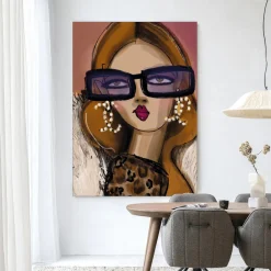 Urban Cotton Wandkleed Diva in maat en frame naar keuze