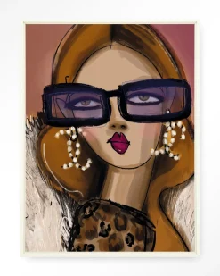 Urban Cotton Wandkleed Diva in maat en frame naar keuze