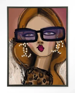 Urban Cotton Wandkleed Diva in maat en frame naar keuze