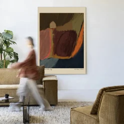 New Urban Cotton Wandkleed Dreamy Farmfield By Night in maat en frame naar keuze